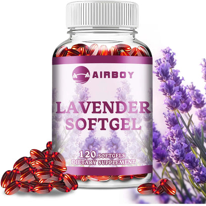 Lavender Capsules - Calms, Relieves Tension and Stress, Soothes Mood, Promotes Healthy Sleep - 120 Capsules