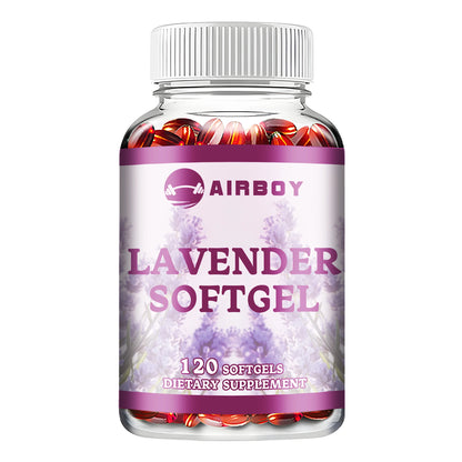 Lavender Capsules - Calms, Relieves Tension and Stress, Soothes Mood, Promotes Healthy Sleep - 120 Capsules