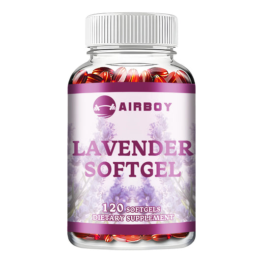 Lavender Capsules - Calms, Relieves Tension and Stress, Soothes Mood, Promotes Healthy Sleep - 120 Capsules