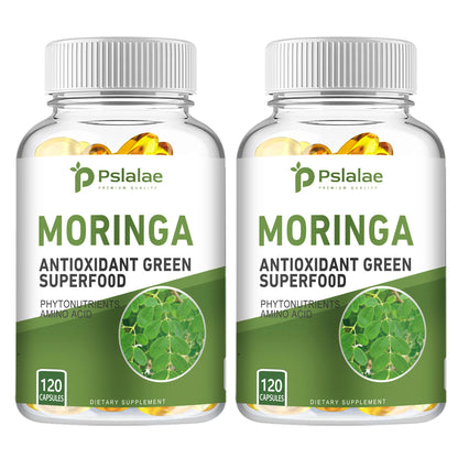 Moringa Capsules 1000mg - for Immune System, Energy & Metabolism, Antioxidant - 120 Capsules