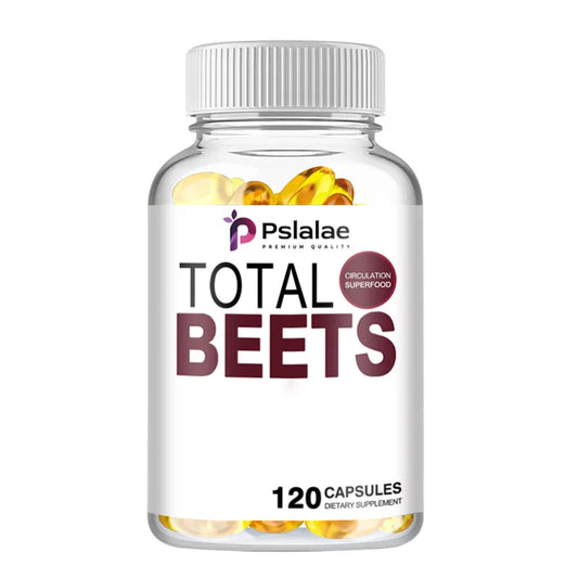 Total Beets Capsules - Enhances Energy, Endurance, Heart Health, Blood Pressure Support, Improves Circulation - 120 Capsules
