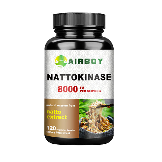 Nattokinase Supplement - Promotes Blood Circulation, Heart and Blood Vessel Health - 120 Capsules