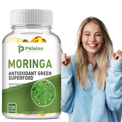 Moringa Capsules 1000mg - for Immune System, Energy & Metabolism, Antioxidant - 120 Capsules