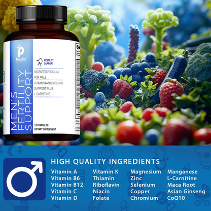 Prenatal Male Fertility Supplement - Improves Male Fertility and Boosts Sperm Motility - 120 Capsules