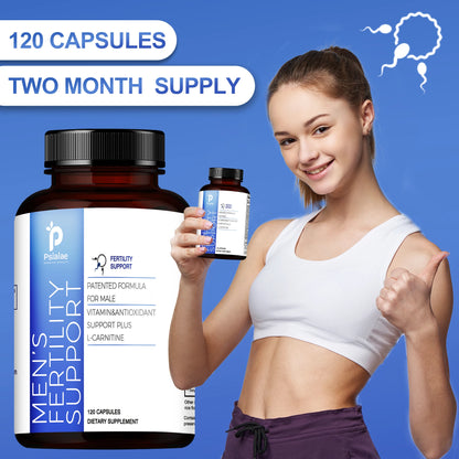 Prenatal Male Fertility Supplement - Improves Male Fertility and Boosts Sperm Motility - 120 Capsules