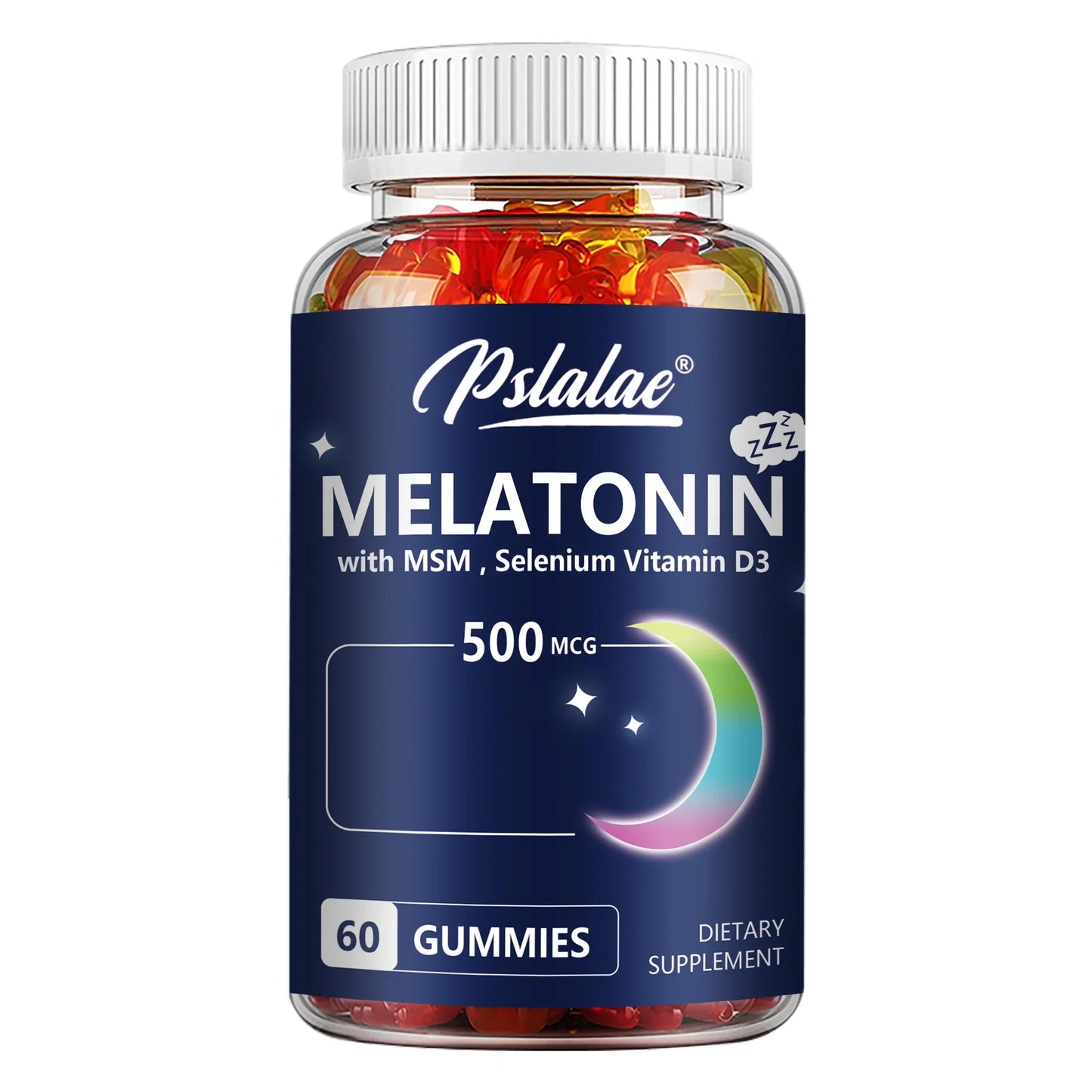 Melatonin Gummies 500mcg - Sleep Aid, Improve Sleep Quality and Support Deep Sleep - 60 Gummies