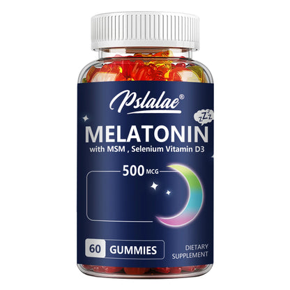Melatonin Gummies 500mcg - Sleep Aid, Improve Sleep Quality and Support Deep Sleep - 60 Gummies