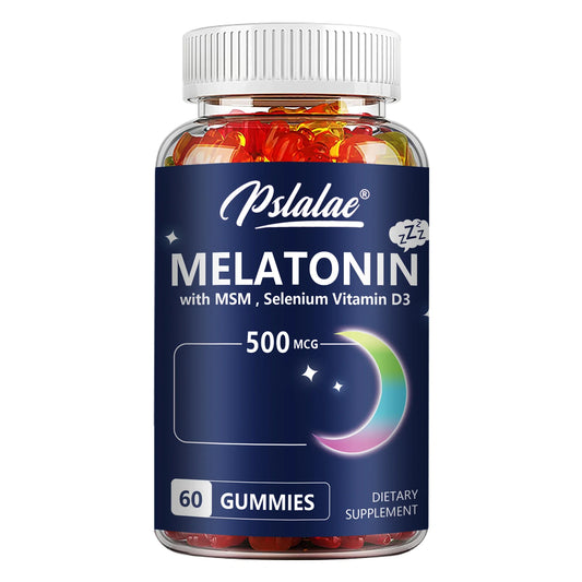 Melatonin Gummies 500mcg - Sleep Aid, Improve Sleep Quality and Support Deep Sleep - 60 Gummies