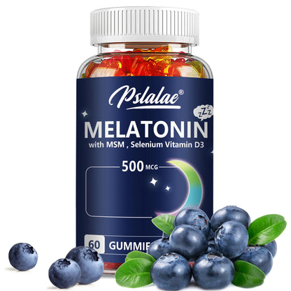 Melatonin Gummies 500mcg - Sleep Aid, Improve Sleep Quality and Support Deep Sleep - 60 Gummies