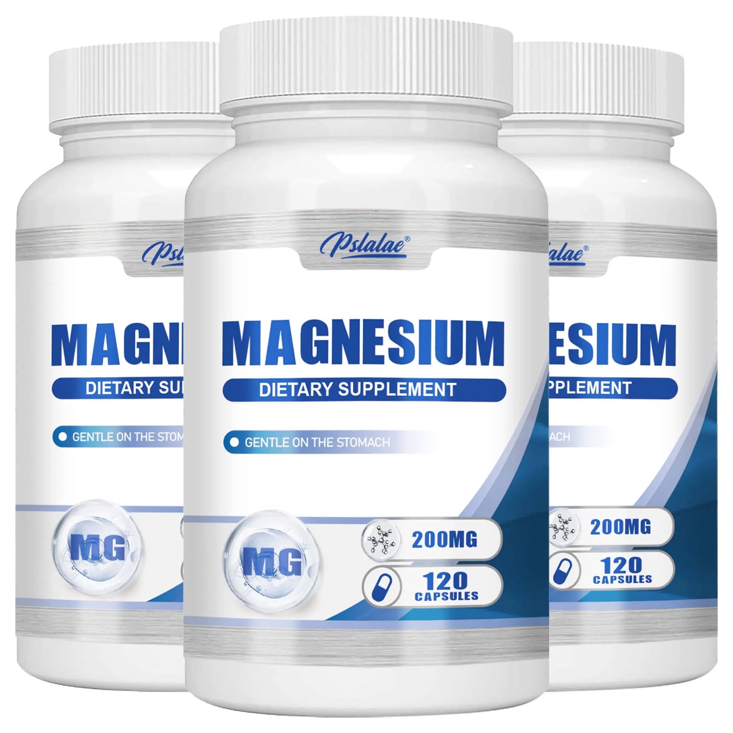 Magnesium Capsules - Sleep Support, Muscle Relaxation, Stress Relief, Bone and Muscle Health - 120 Capsules