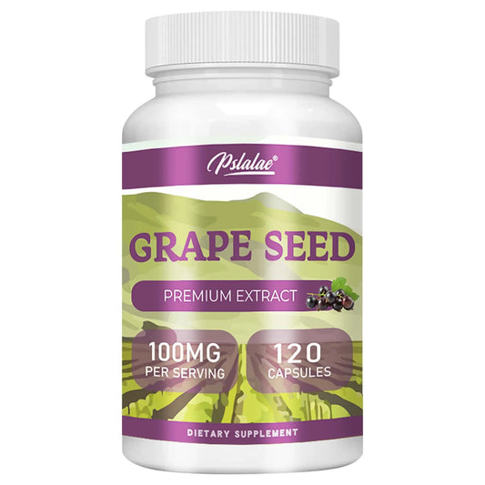 Grape Seed Extract - Powerful Antioxidant & Anti-Aging, Maintains Healthy Skin and Veins, Brighten Skin Tone - 120 Capsules