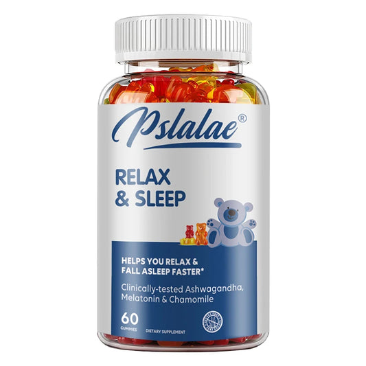 Relax and Sleep - with Melatonin, Ashwagandha - Relieves Stress and Promotes Natural Relaxation and Healthy Sleep - 60 Gummies