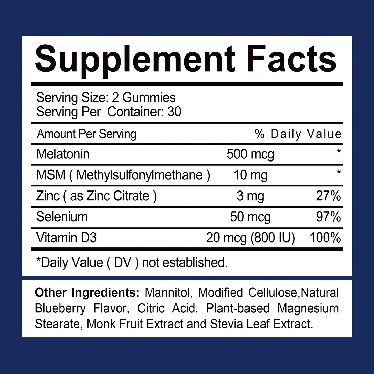 Melatonin Gummies 500mcg - Sleep Aid, Improve Sleep Quality and Support Deep Sleep - 60 Gummies