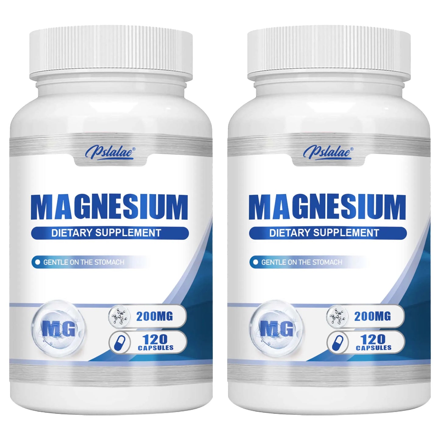 Magnesium Capsules - Sleep Support, Muscle Relaxation, Stress Relief, Bone and Muscle Health - 120 Capsules
