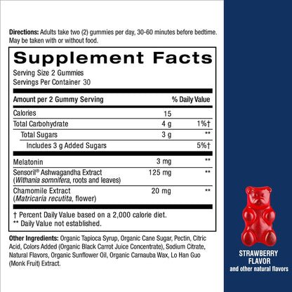 Relax and Sleep - with Melatonin, Ashwagandha - Relieves Stress and Promotes Natural Relaxation and Healthy Sleep - 60 Gummies