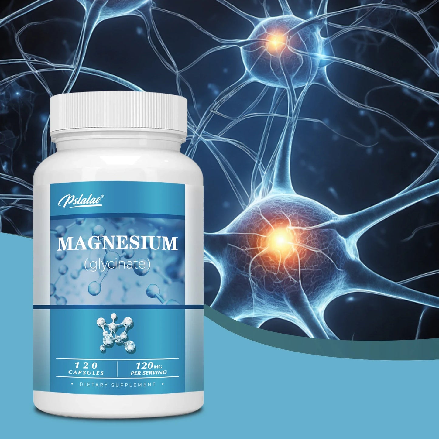 Magnesium Glycinate - Support Stress Relief, Sleep, Heart Health, Nerves, Muscles, and Metabolism - 120 Capsules