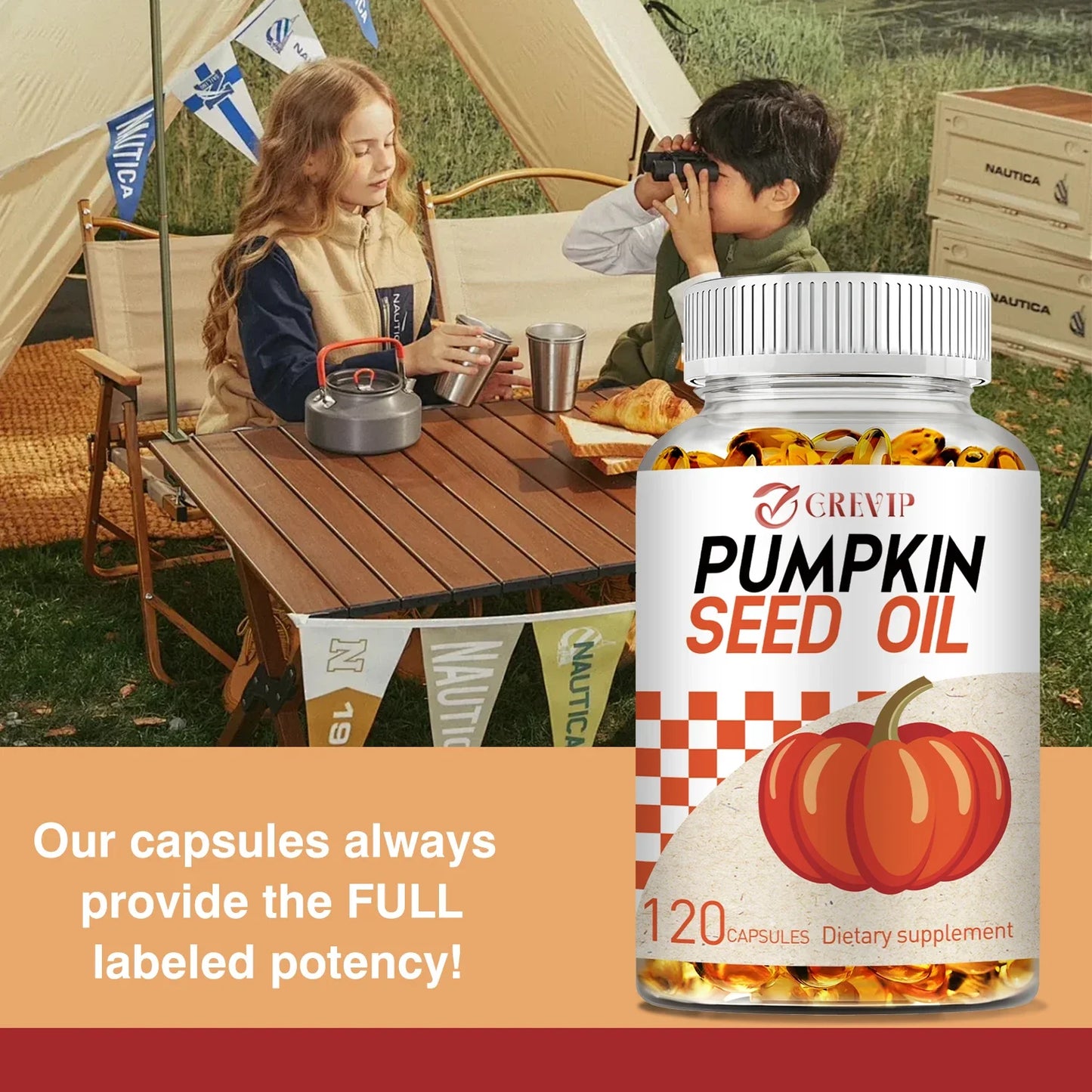 Pumpkin Seed Oil - Supports Men's Prostate Health, Promotes Hair Growth, Urinary Tract Support - 120 Capsules