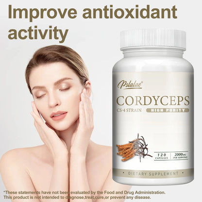 Cordyceps - Energy, Respiratory, Immune, Kidney Health Support - 120 Capsules