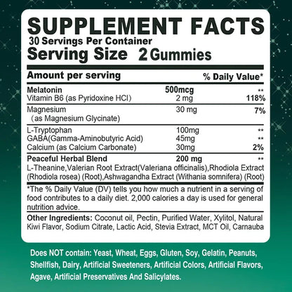 Melatonin Gummies - Promote Rapid Sleep, Improve Sleep Quality, and Enhance Immunity - 60 Gummies